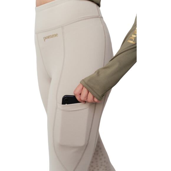 Pomme Equestrian Millie Cobblestone Bling Riding Leggings XS Knee Grip Pockets - Picture 11 of 11